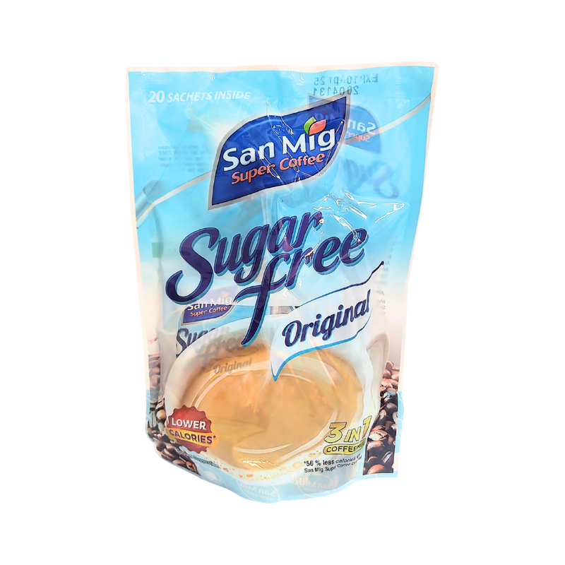 San Mig 3in1 Instant Coffee Sugar Free Original 7g x 20's