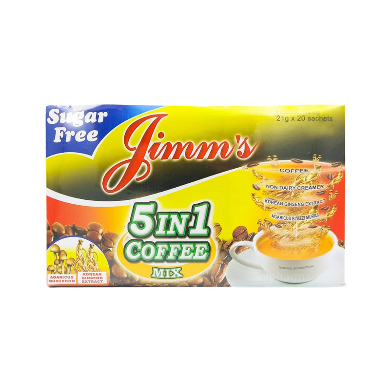 Jimm's 5 in1 Coffee Mix Sugarfree 21g x 20 Sachets