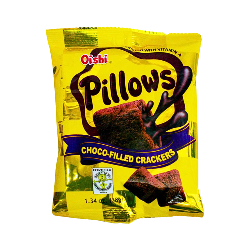 Oishi Pillows Choco-Filled Crackers 38g