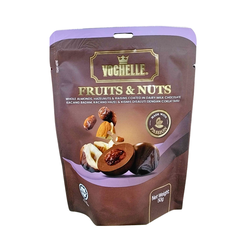 Vochelle Fruits And Nuts Milk Chocolates Doy Pack 50g