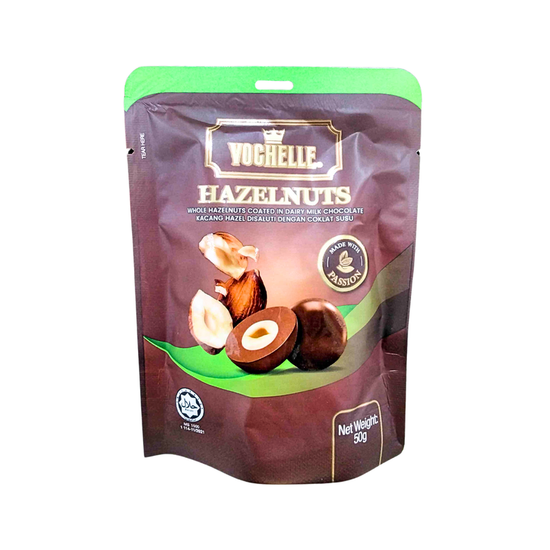 Vochelle Dairy Milk Chocolate Doy Pack Hazel Nuts 50g