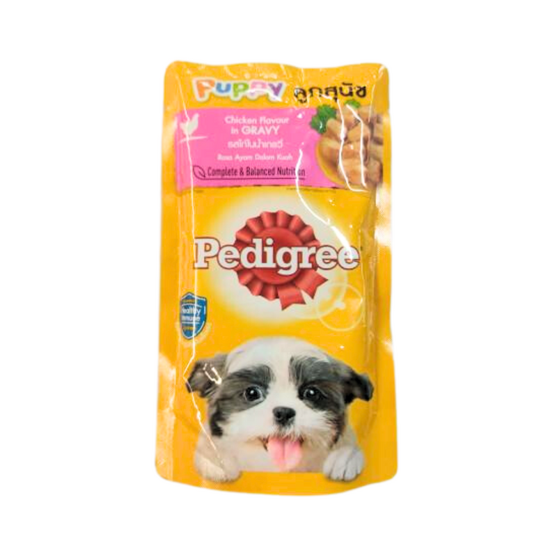 Pedigree Dog Food Chunks In Gravy Puppy Chicken Pouch 130g