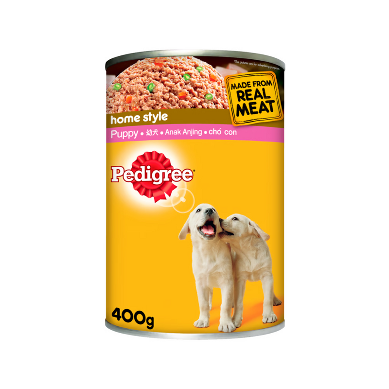 Pedigree Puppy Dog Food Can Plain 400g