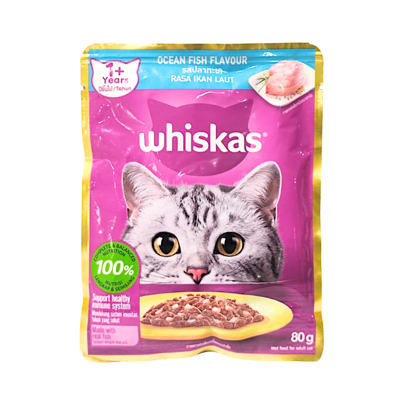 Whiskas Cat Food Pouch Ocean Fish 85g