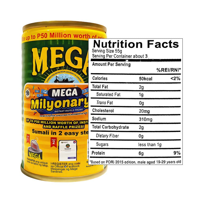 Mega Sardines In Tomato Sauce 155g