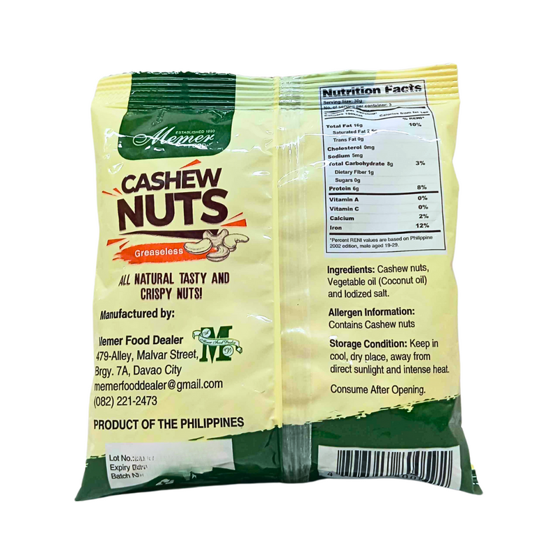 Memer Cashew Nuts Greaseless 100g