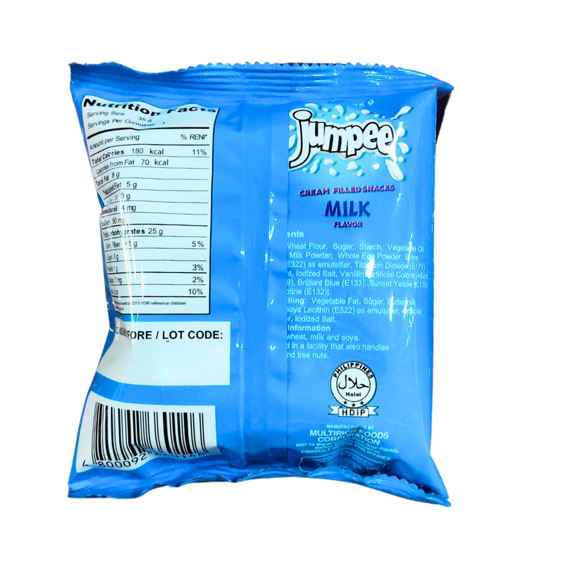 Jumpee Cream Filled Snacks Milk 40g