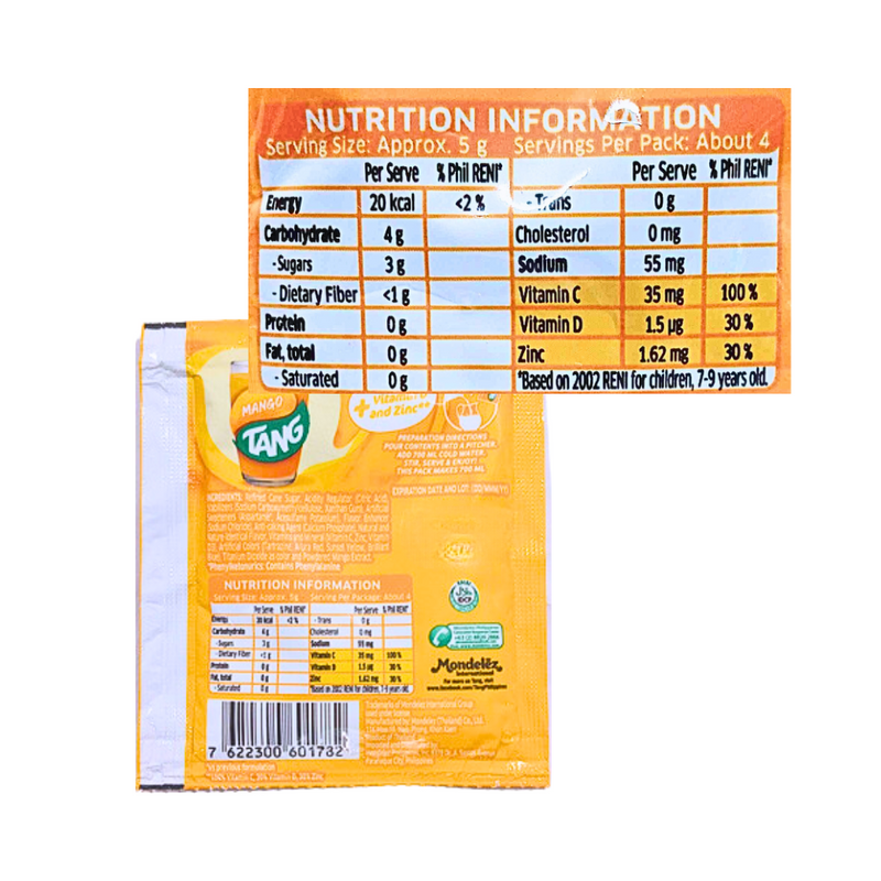 Tang Powdered Juice Mango 19g - Main Image