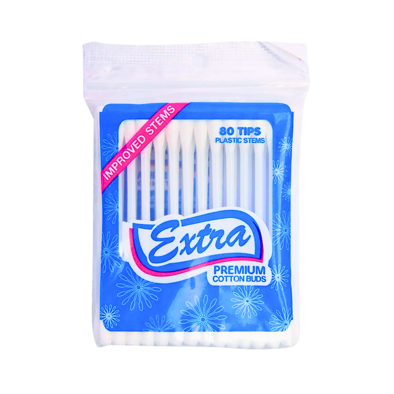 Extra Premium Cotton Buds Resealable 80 Tips