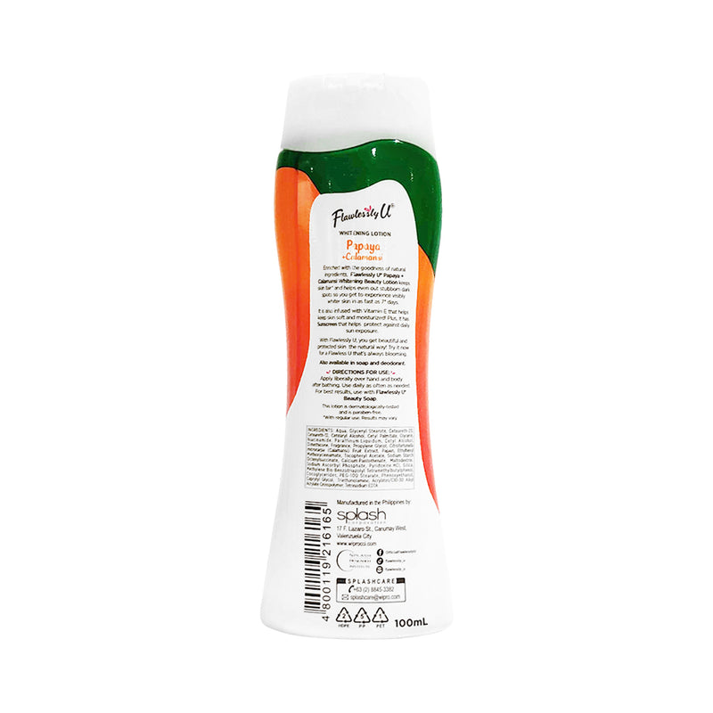 Flawlessly U Whitening Lotion SPF 10 Papaya + Calamansi 100ml