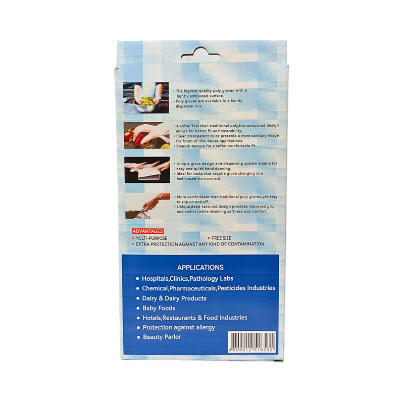 Hand Guard Disposable Poly Gloves 100's