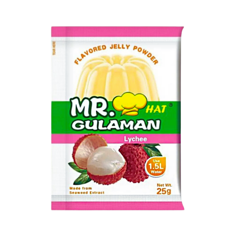 Mr. Hat Gulaman Flavored Jelly Powder Lychie 25g
