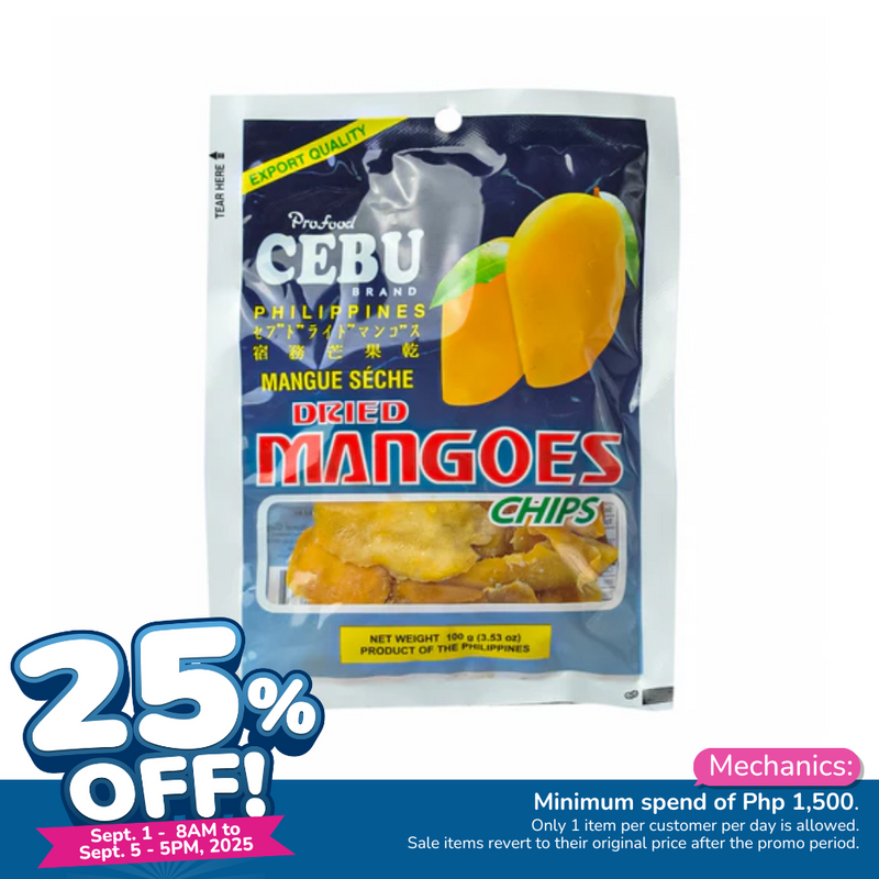 Profood Cebu Dried Fruit Mango Chips 100g