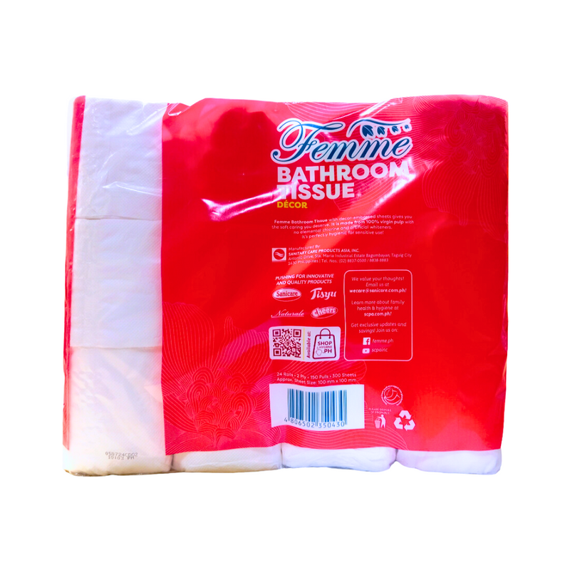 Femme Decor Bathroom Tissue 2Ply 24's