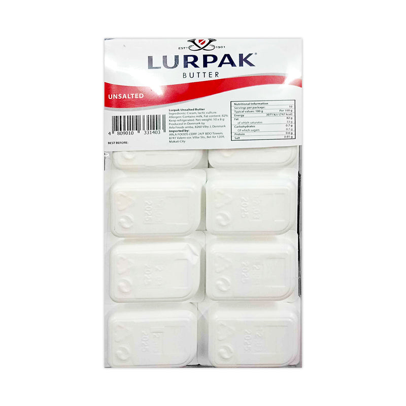 Lurpak Unsalted Butter in Cup 8g x 10's