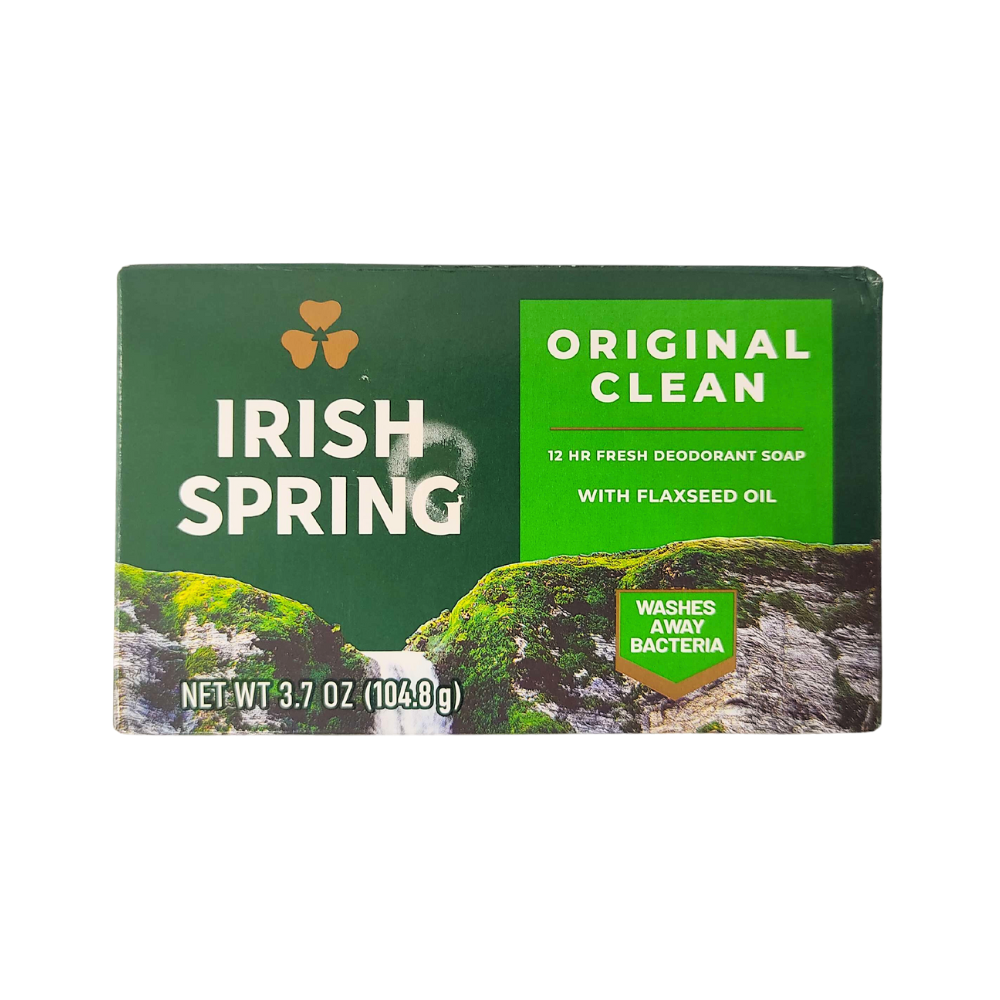 Irish Spring Original Clean Deodorant Bar Soap 104.8g (3.7oz)