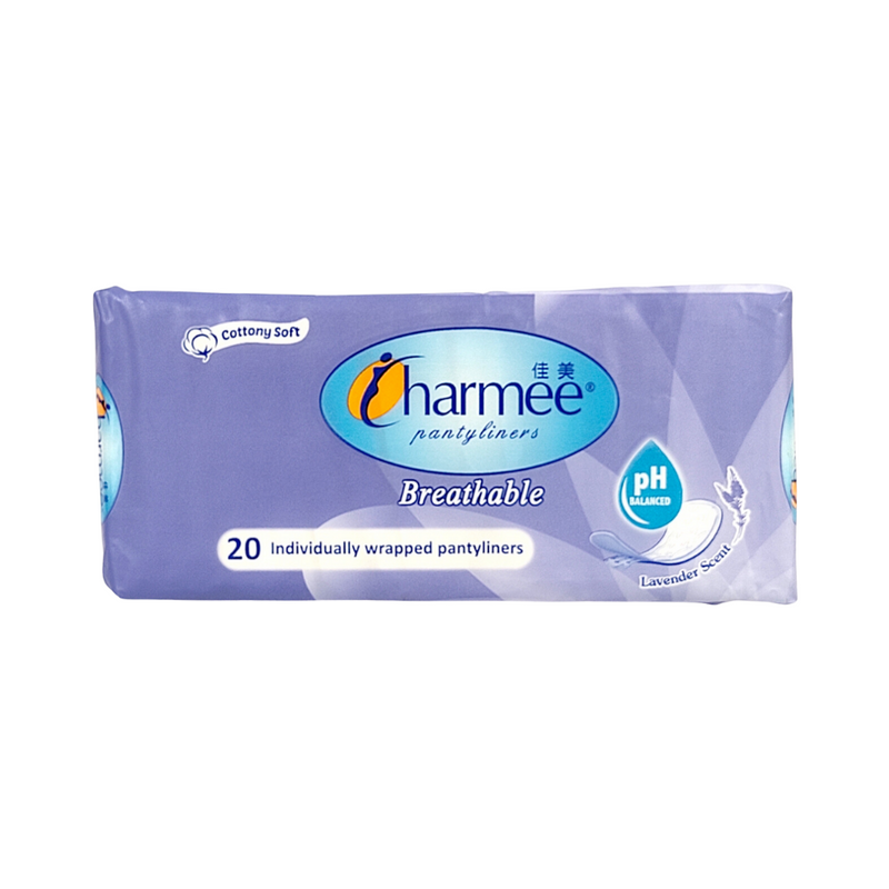 Charmee Breathable Pantyliners Lavender 20's