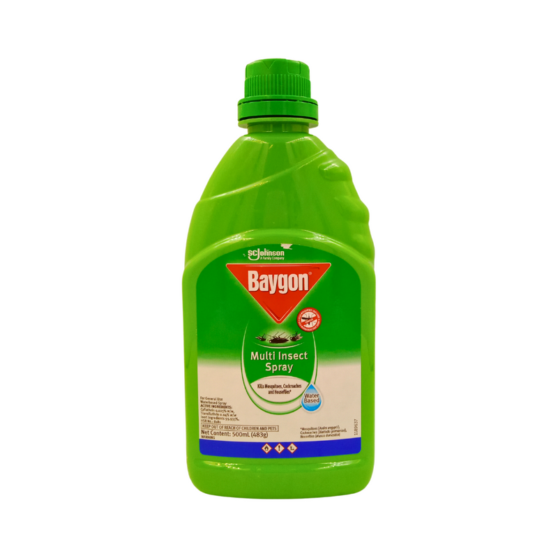 Baygon Multi Insect Spray Water Base Refill 500ml