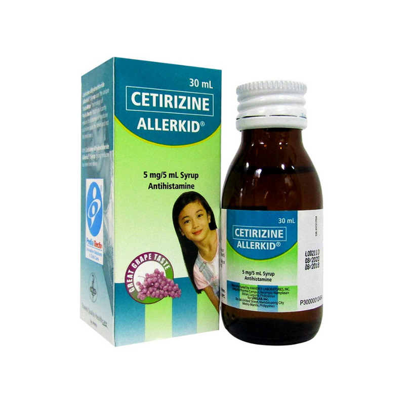 Allerkid Cetirizine 5mg/5ml Syrup 30ml