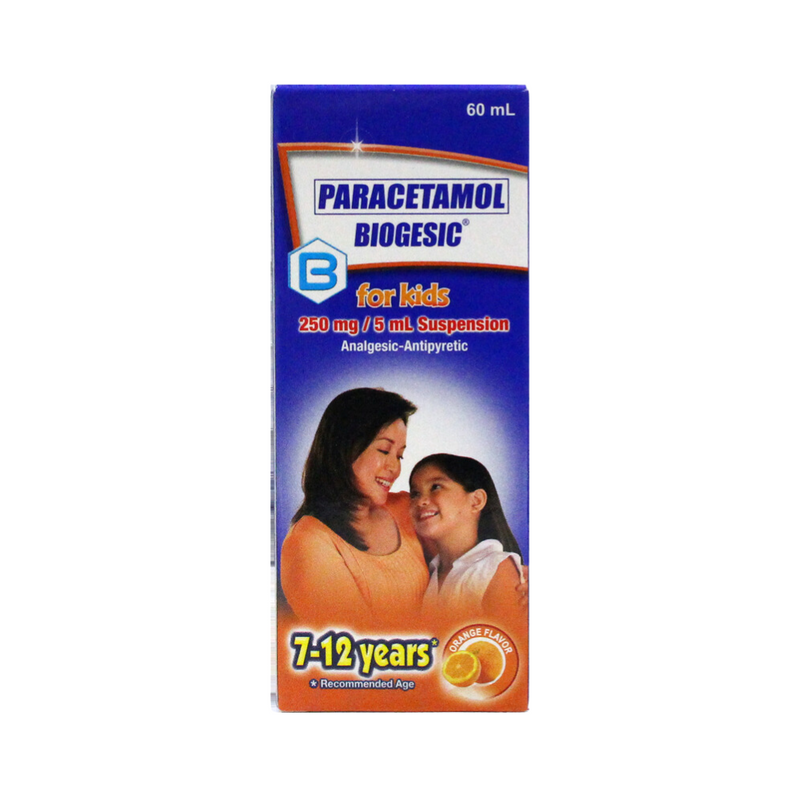 Biogesic Paracetamol 250mg/5ml Suspension Orange 60ml