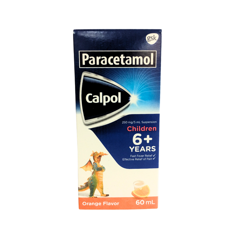 Calpol Paracetamol 250mg/5ml Suspension Orange 60ml