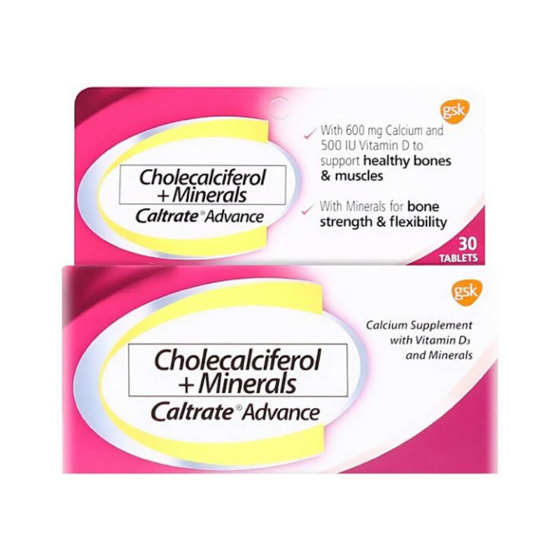 Caltrate Advance Cholecalciferol + Minerals Tablet By 30's