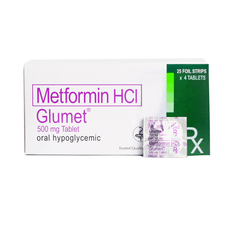 Glumet Metformin Hydrochloride 500mg Tablet By 1's