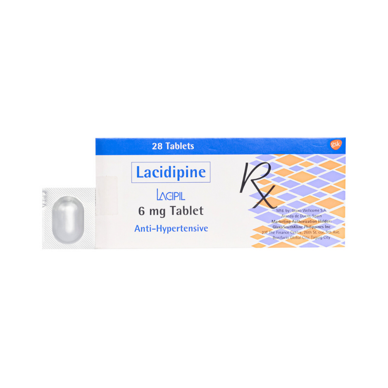 Lacipil Lacidipine 6mg Tablet By 1's