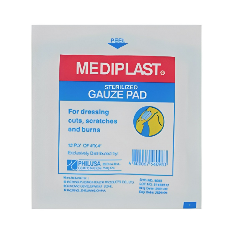 Mediplast Sterilized Gauze Pad 4 x 4in