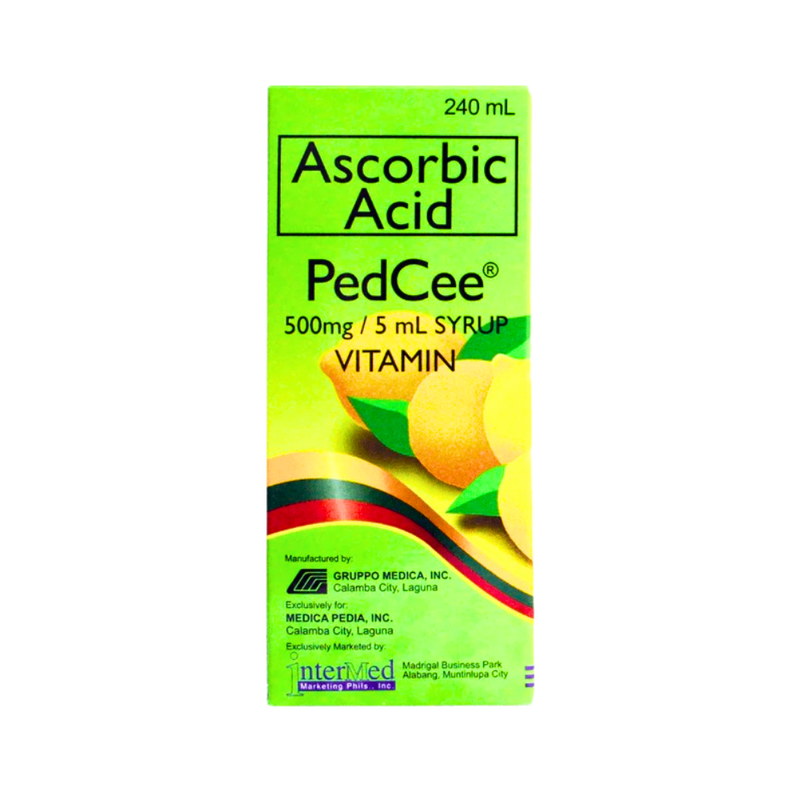 Pedcee Ascorbic Acid 500mg/5ml Syrup 240ml