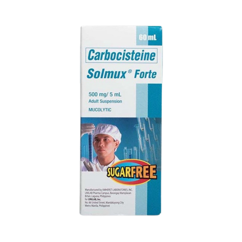Solmux Forte Carbocisteine 500mg/5ml Suspension 60ml