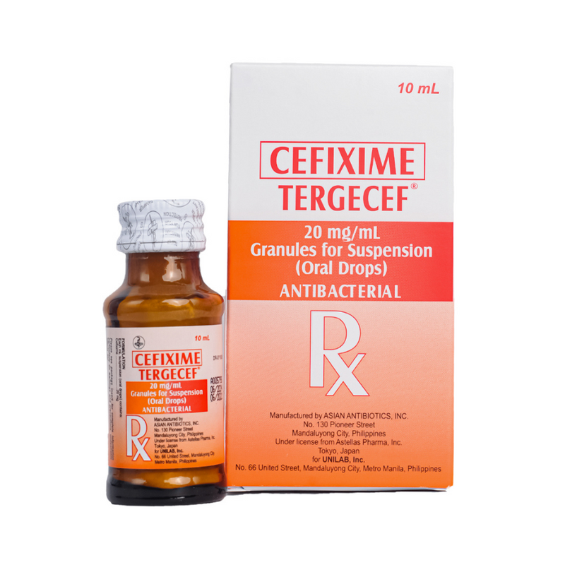 Tergecef Cefixime 20mg/ml Oral Drops 10ml