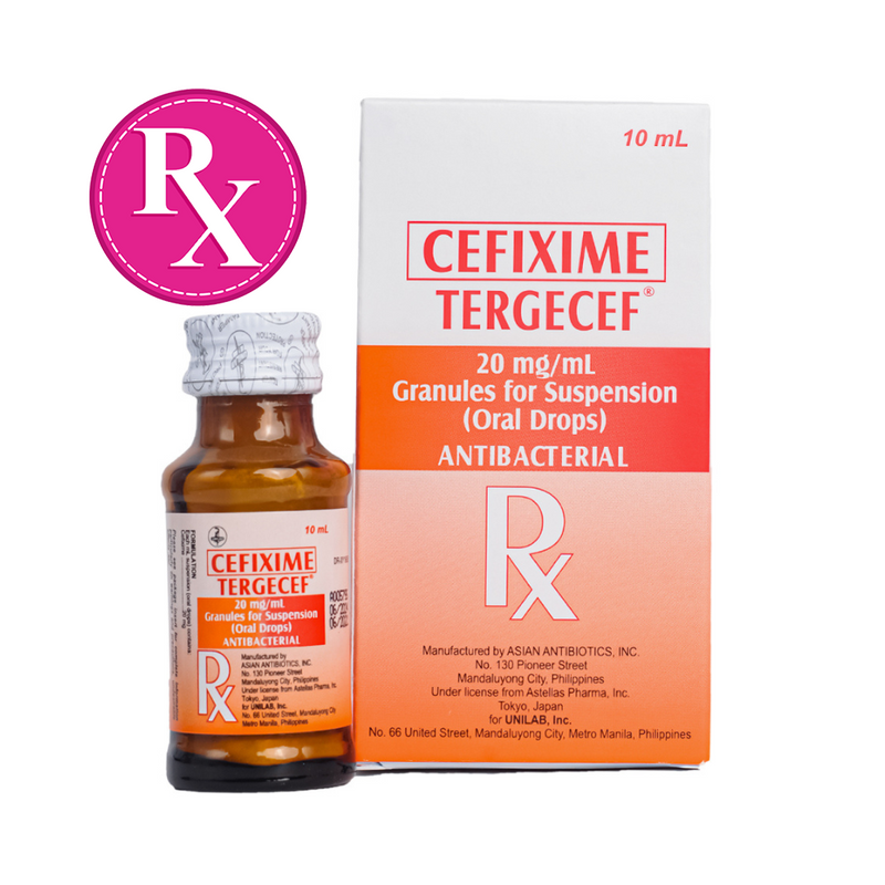 Tergecef Cefixime 20mg/ml Oral Drops 10ml