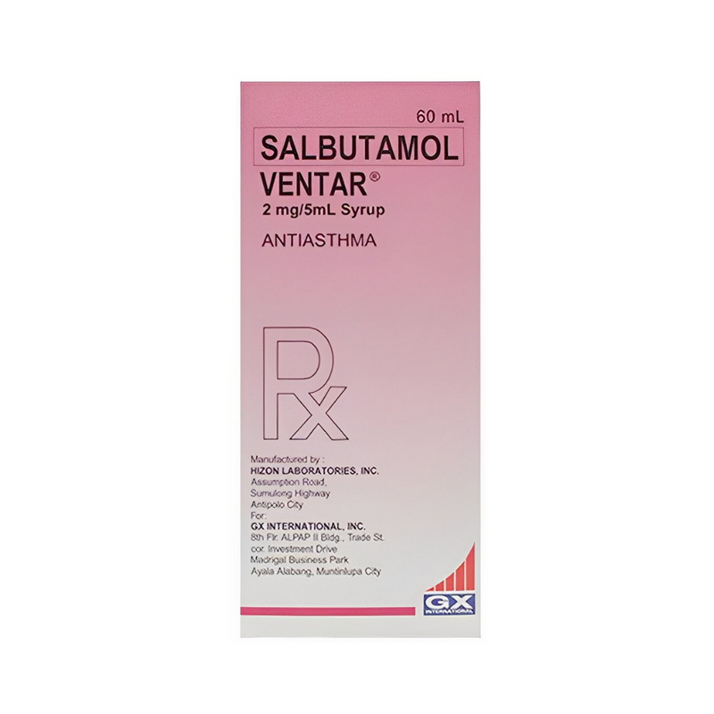 Ventar Salbutamol 2mg/5ml Syrup60ml