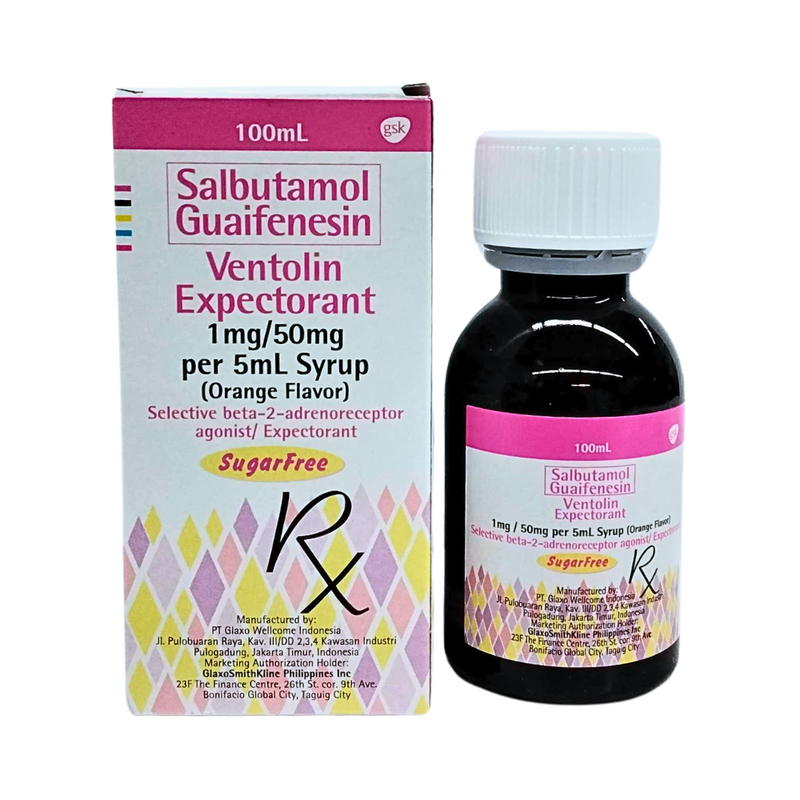 Ventolin Expectorant 1mg/50mg/5ml Syrup 100ml