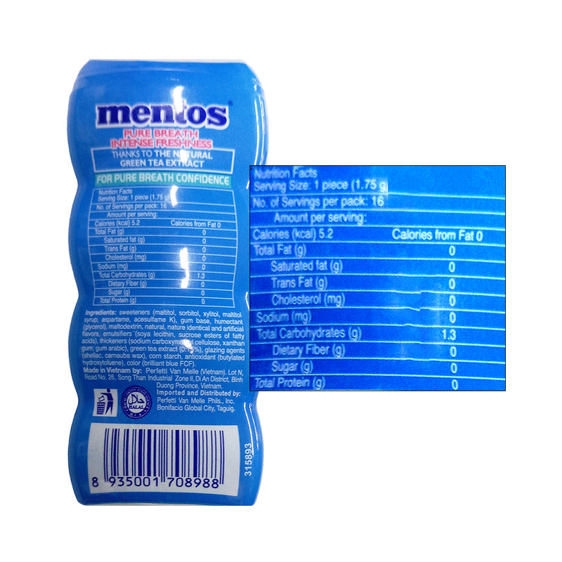 Mentos Chewing Gum Pure Fresh Sugar Free Fresh Mint