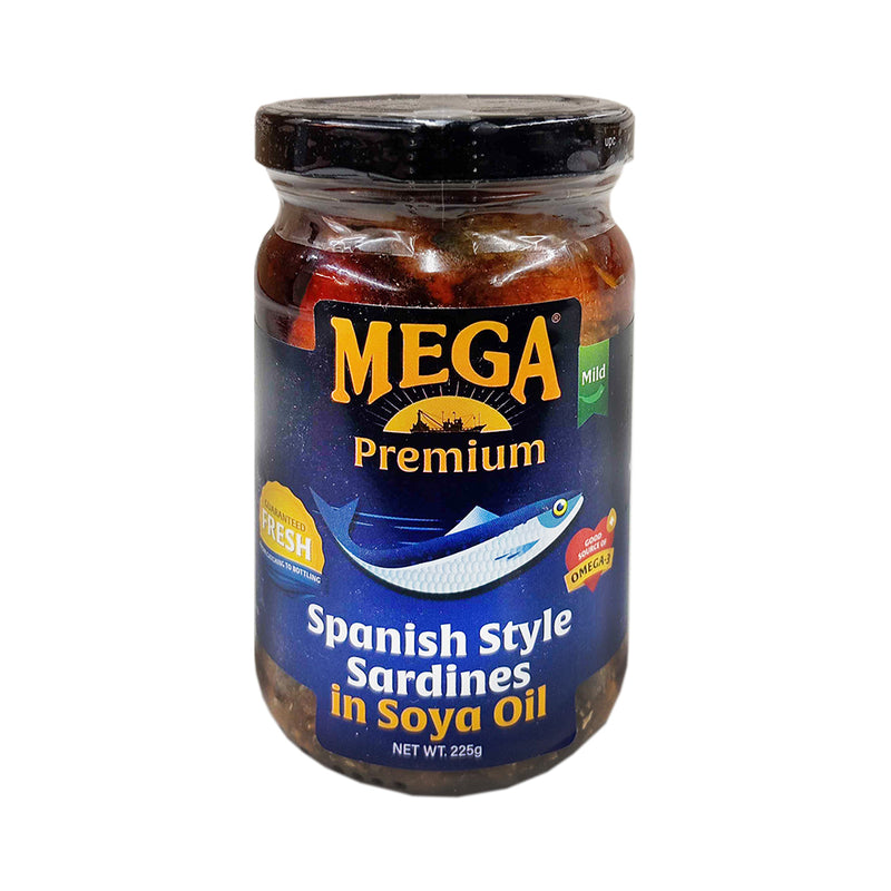 Mega Sardines Spanish Style In Soya Oil 225g