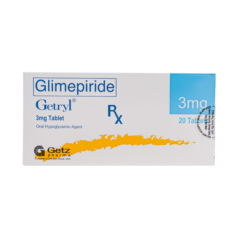 Getryl Glimepiride 3mg Tablet By 1's