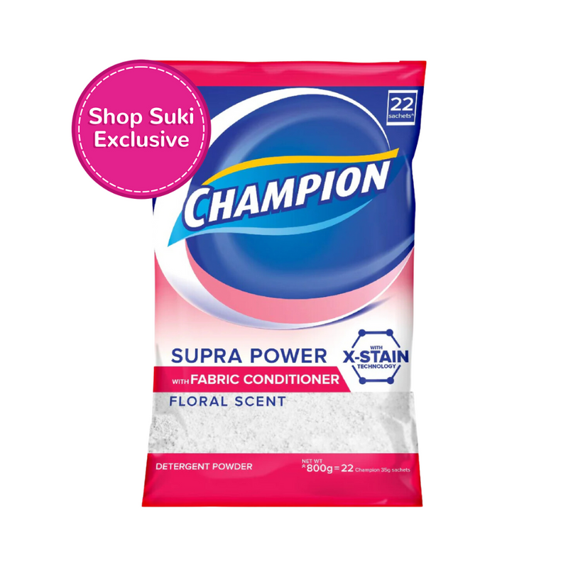 Champion Supra Power With Fabric Conditioner Floral Scent 800g