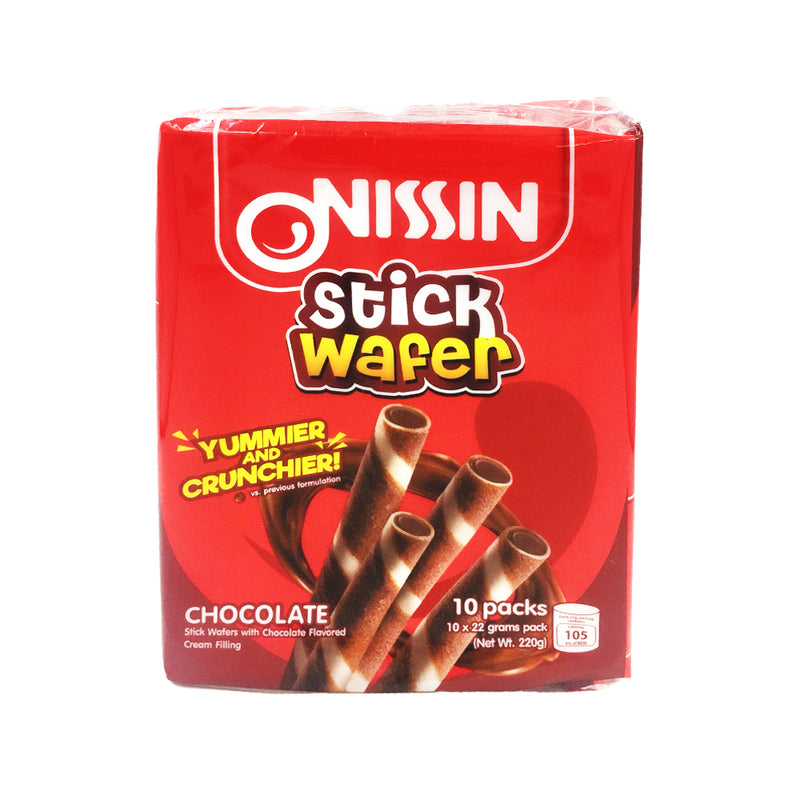 Nissin Stick Wafer Chocolate 22g x 10's