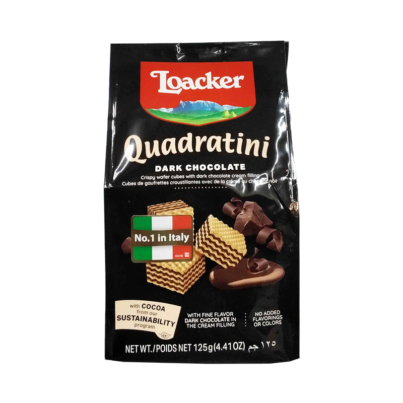 Loacker Wafer Quadratini Dark Chocolate 125g