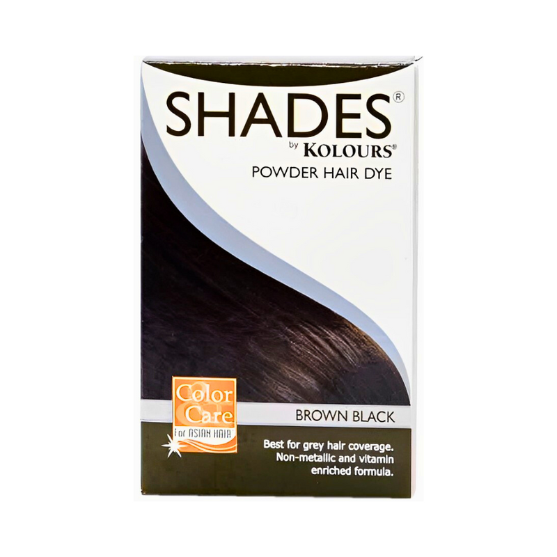 Shades By Kolours Powder Hair Dye Brown Black 9g