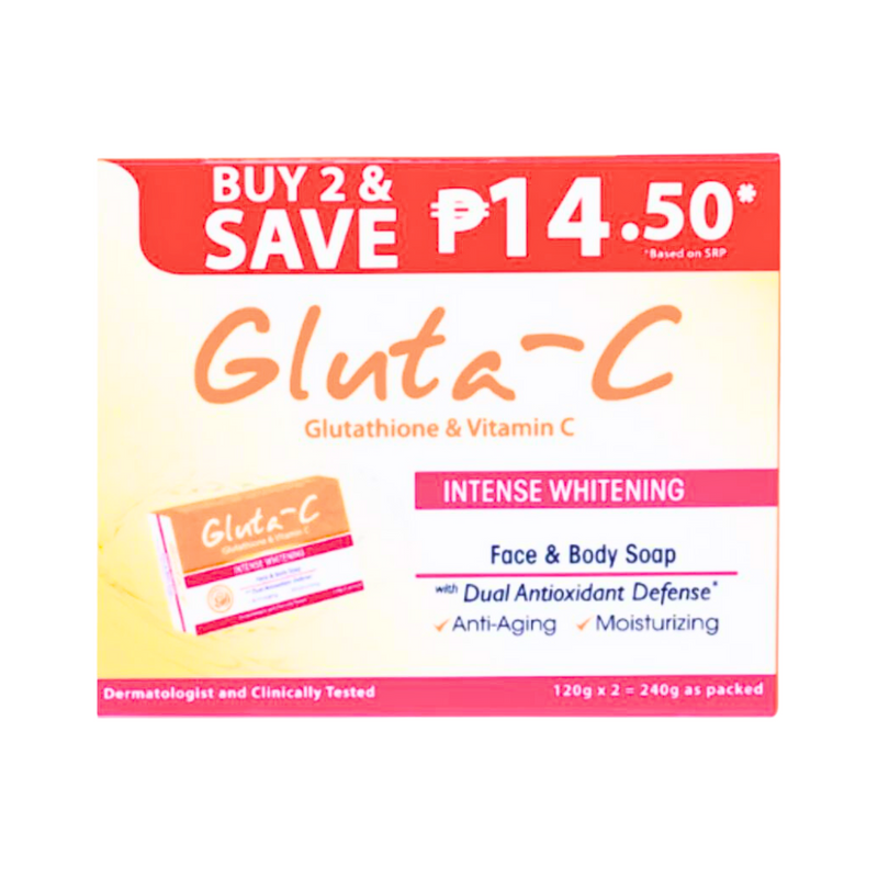 Gluta-C Intense Whitening Soap With Dual Antioxidant Defense 120g x 2's