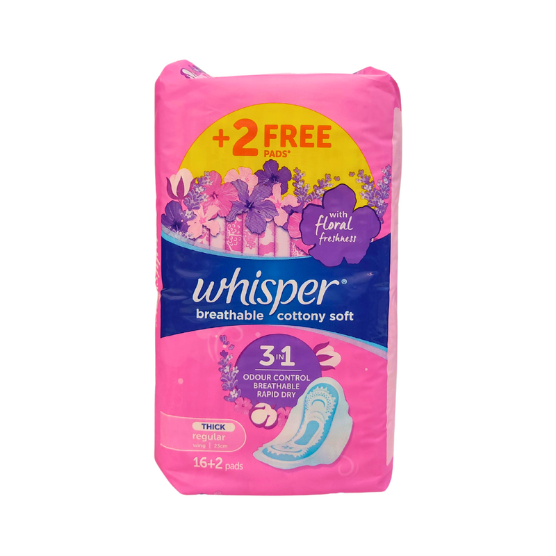 Whisper Cottony Soft With Wings 16 Pads