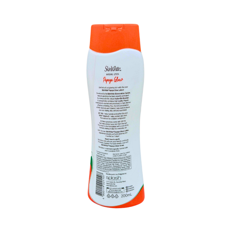 Skin White Whitening Lotion Papaya Milk SPF10 200ml