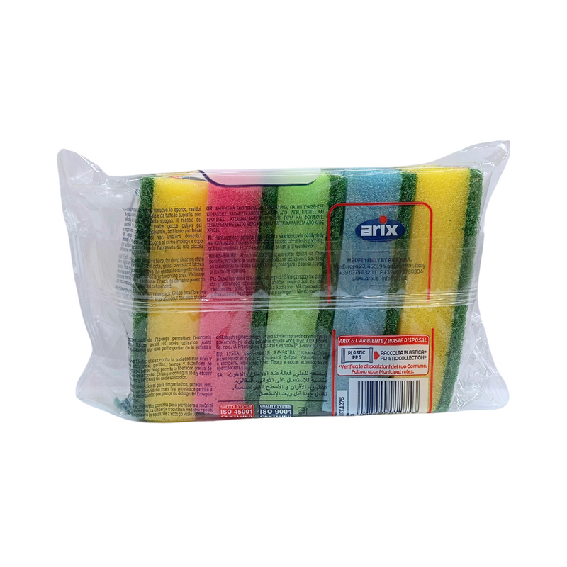 Arix Synthetic Colorful Sponge Scourer Large 5's