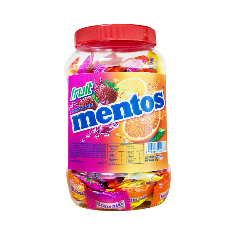 Mentos Fruit Mix Candy With Jar 200's