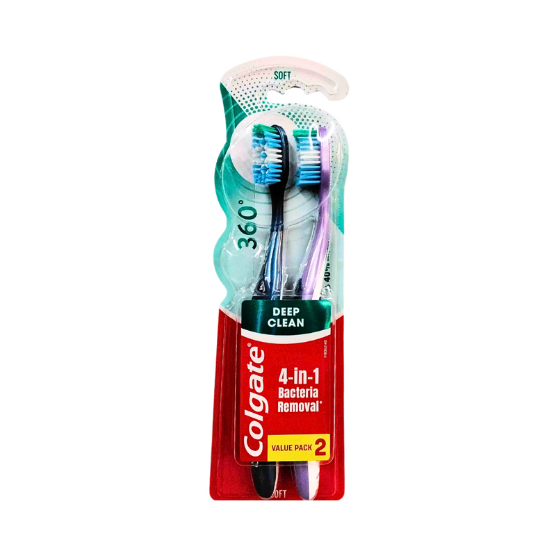 Colgate Toothbrush 360 Twin Value Pack