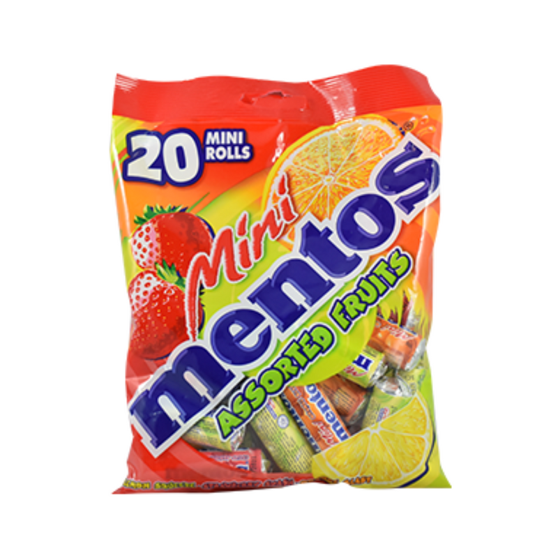 Mentos Mini Roll Candy Assorted Fruits  20's