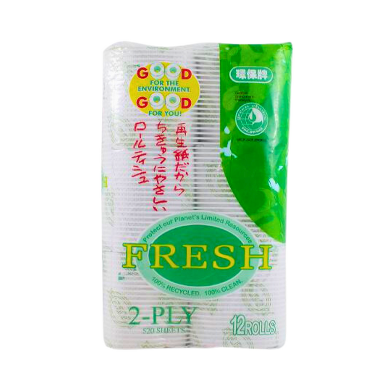 Fresh Bathroom Tissue 2ply Jumbo Pack 12's